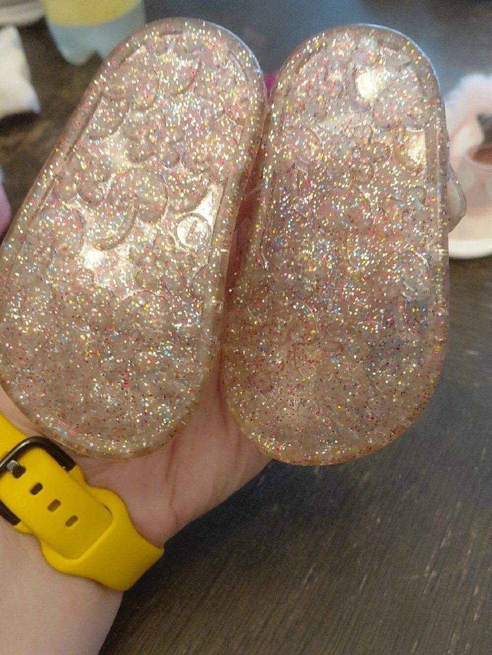 Lot Of Little Girl Jelly Sandals and Faux Fur Slides - Pink/White